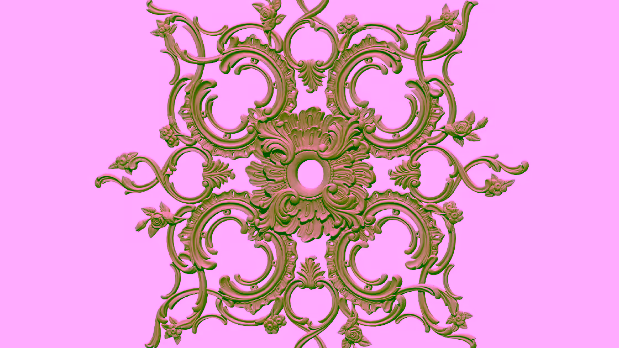 Ceiling Rose Design 3d Model Stl File Free Download A000396