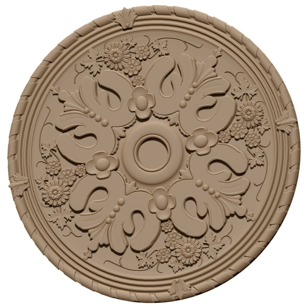 Ceiling Rose Design 3d Model For Cnc Carving – A000408