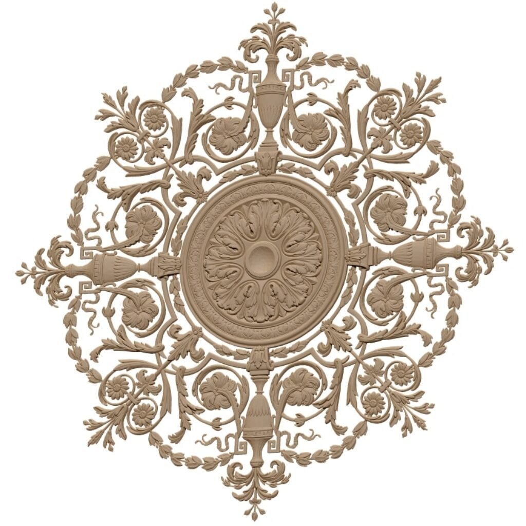 Ceiling Rose Design 3d Stl File For Free Download – A000404