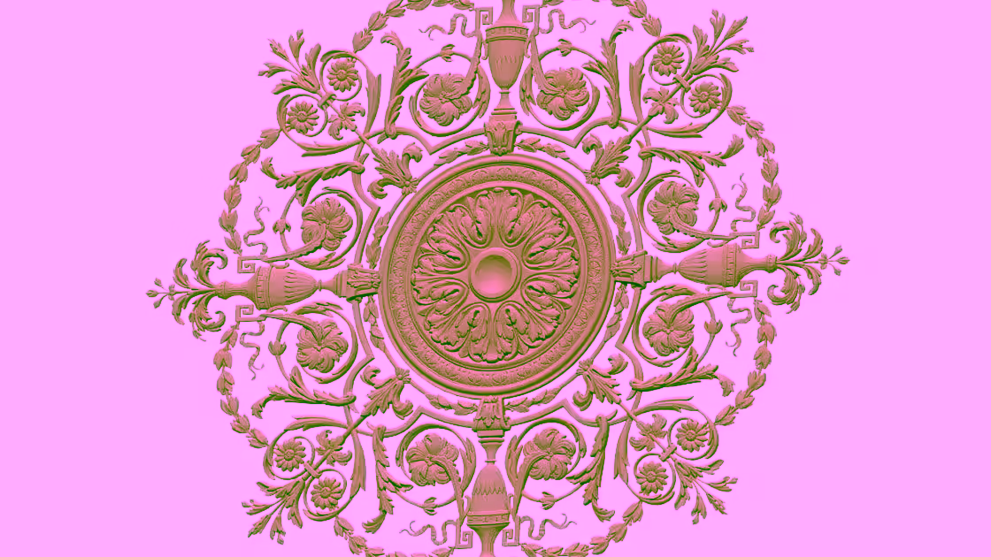Ceiling Rose Design 3d Stl File For Free Download – A000404