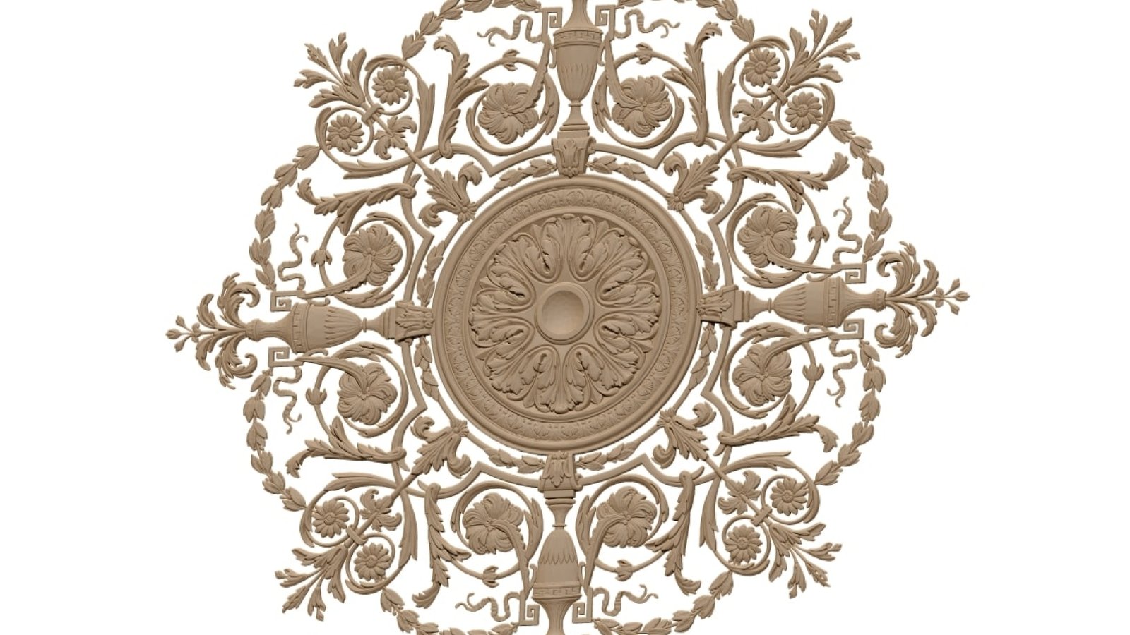 Ceiling Rose Design 3d Stl File For Free Download – A000404