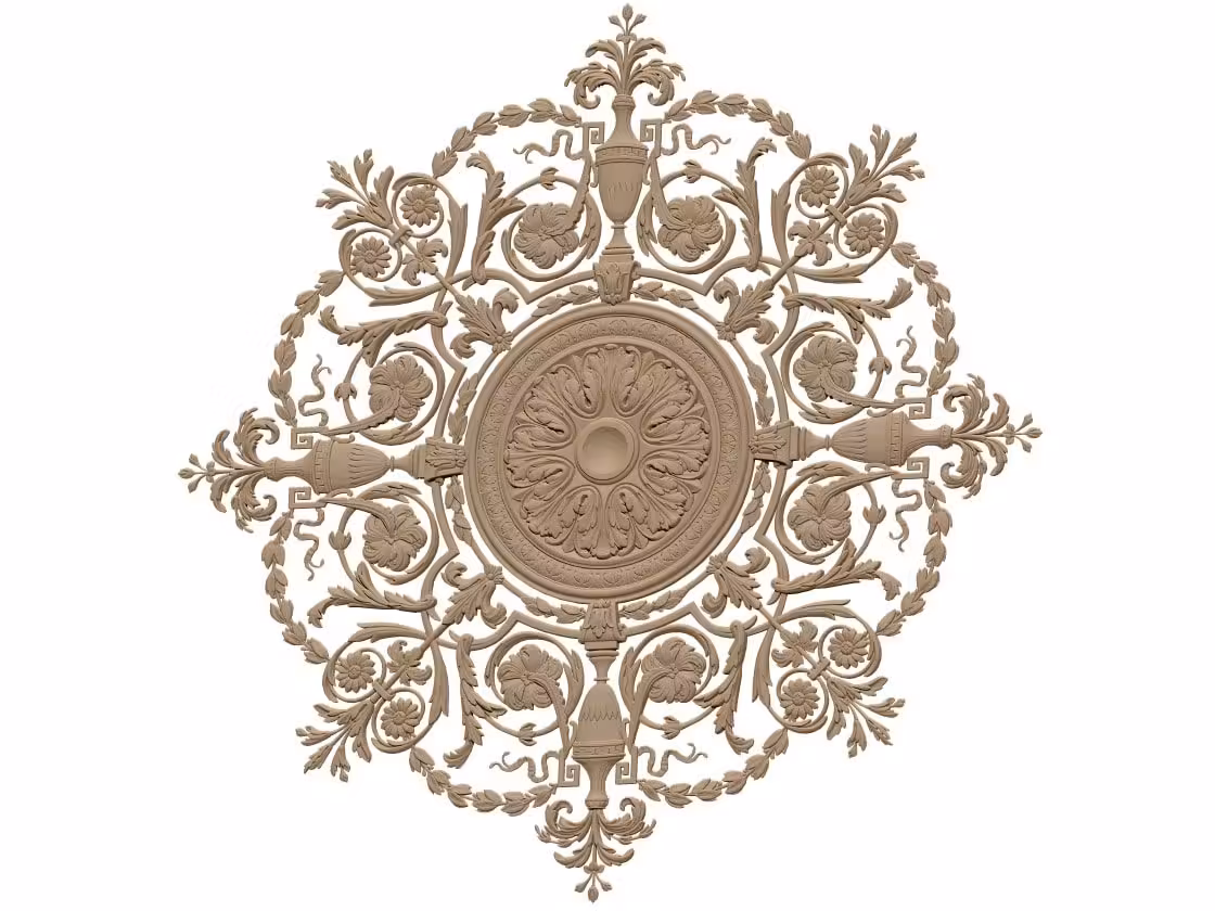 Ceiling Rose Design 3d Stl File For Free Download – A000404