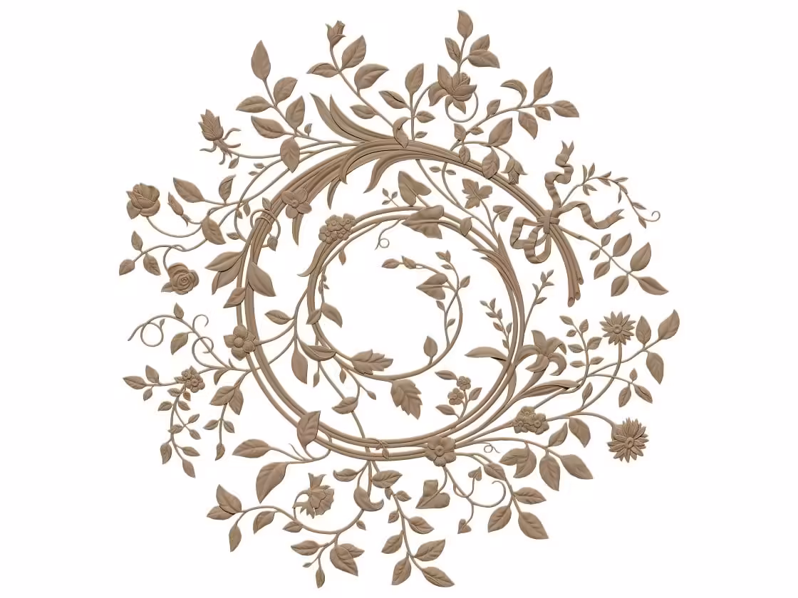 Ceiling Rose Design Stl File Free Download – A000402