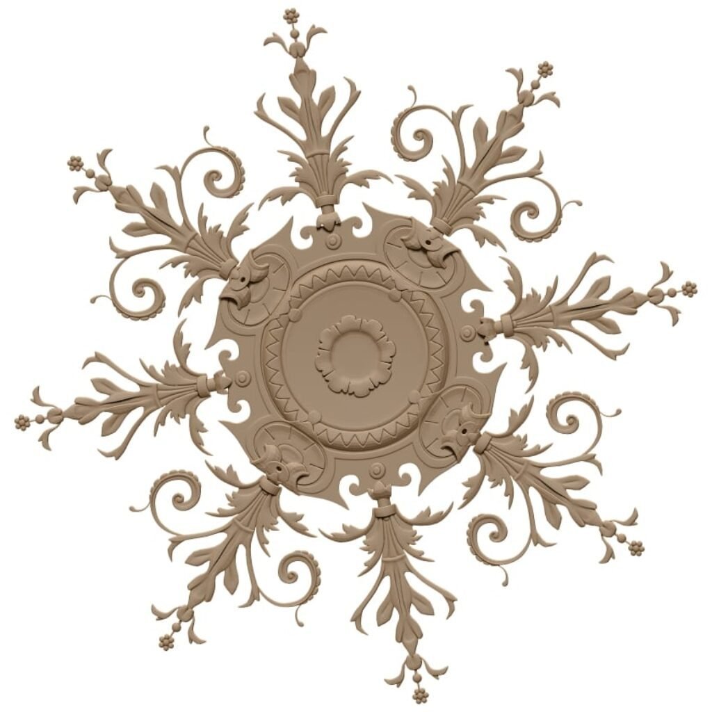 Ceiling Rose Design For Cnc Carving 3d Stl File – A000407