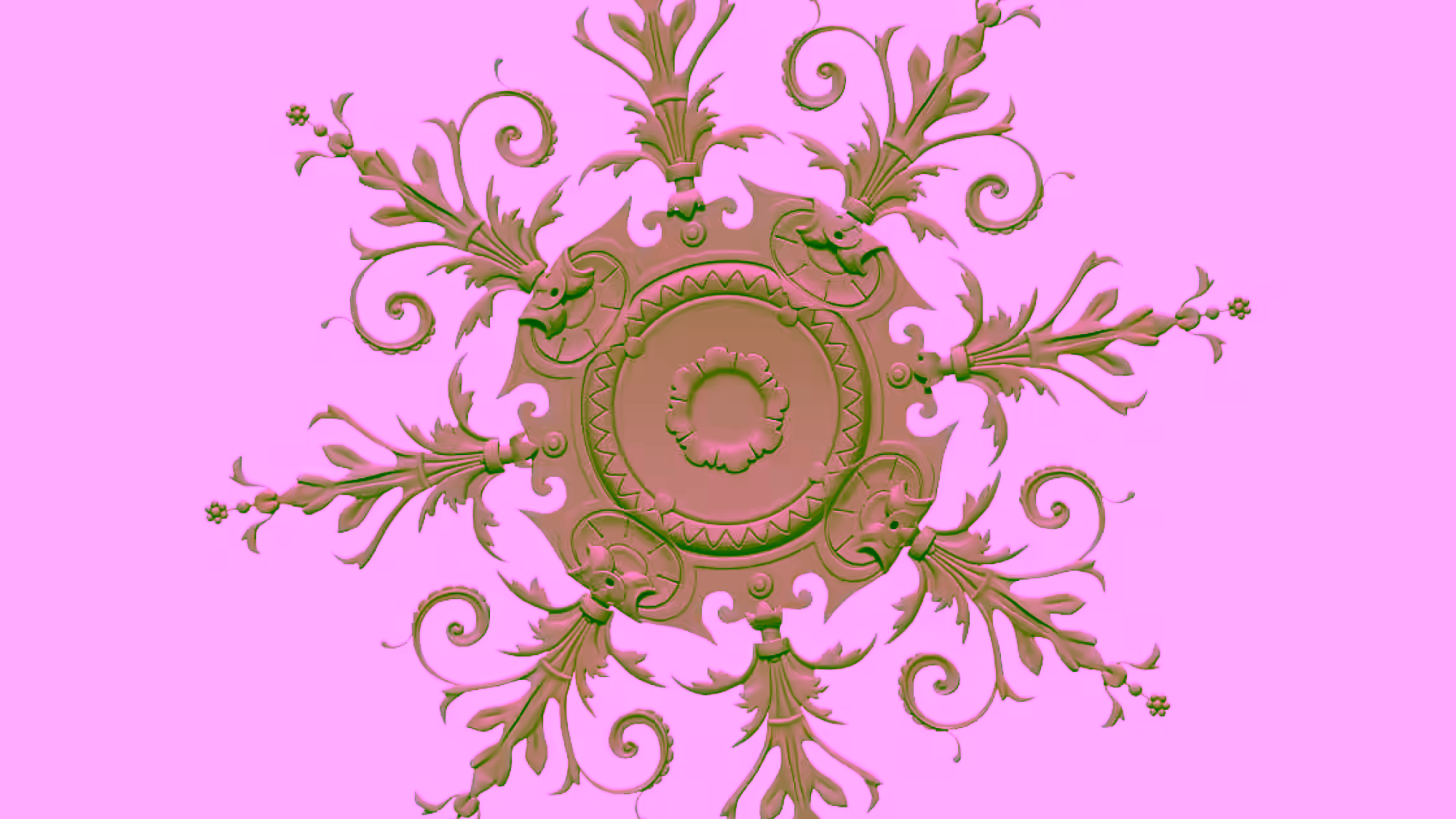 Ceiling Rose Design For Cnc Carving 3d Stl File – A000407