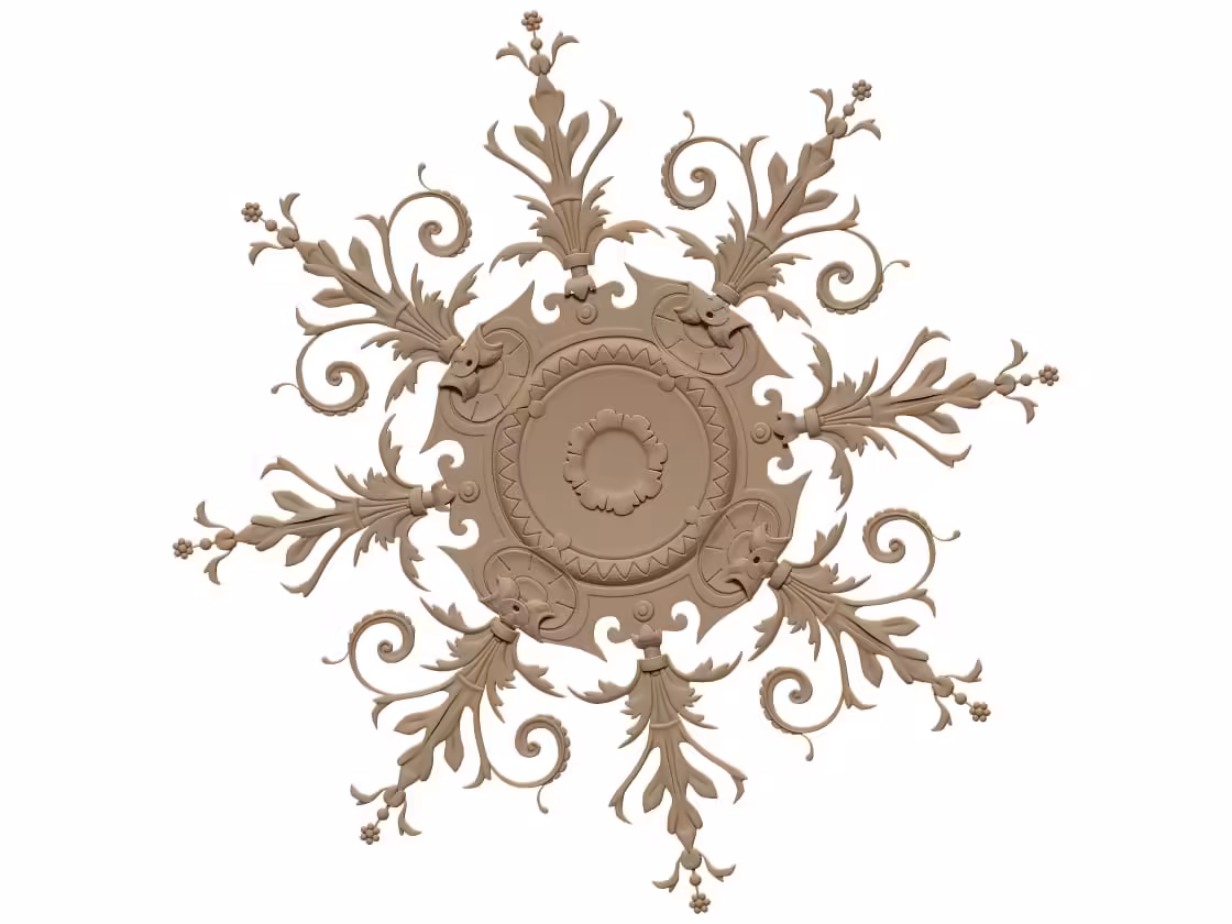 Ceiling Rose Design For Cnc Carving 3d Stl File – A000407
