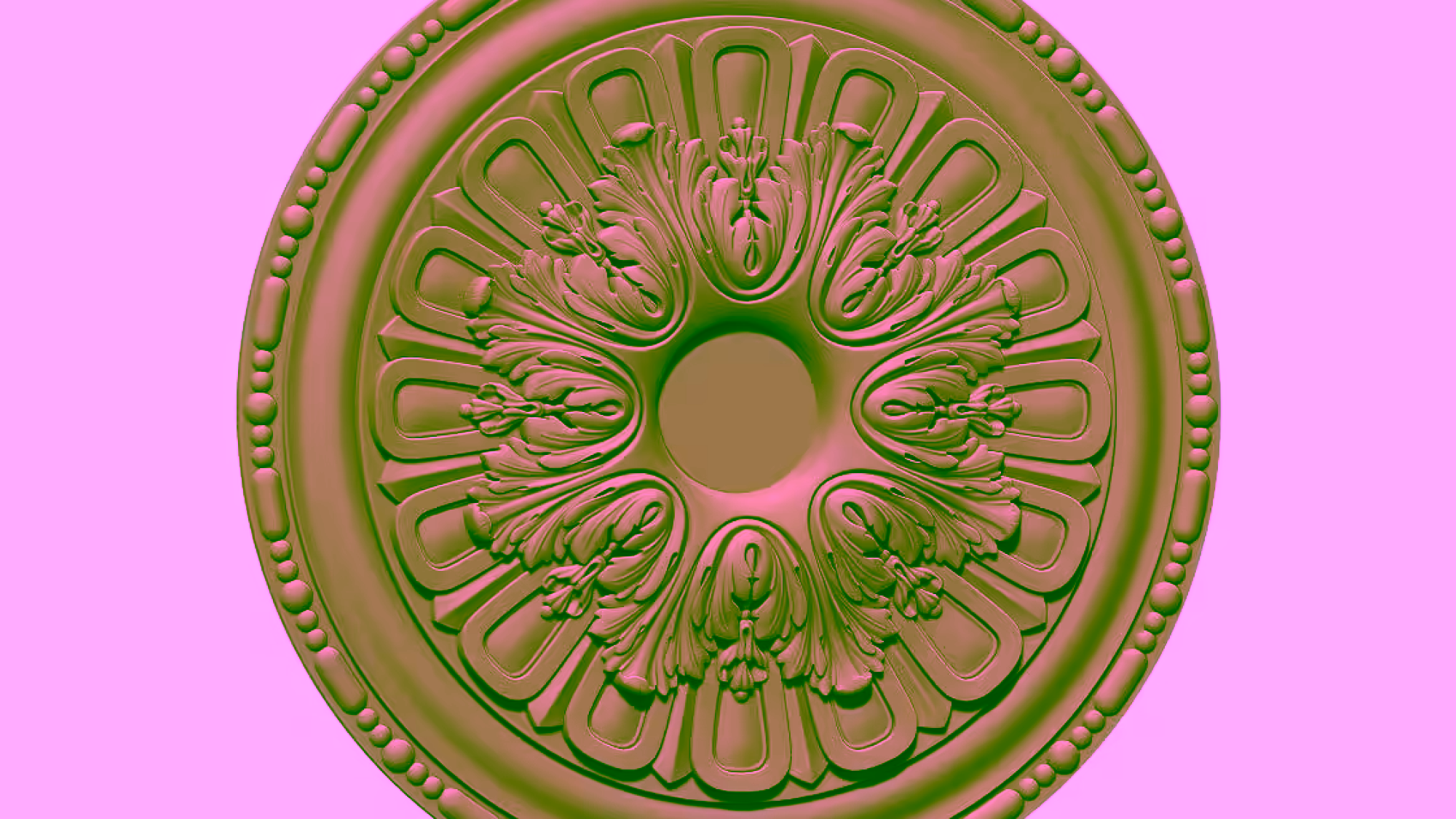 Circular Ceiling Rose Design Stl File Free Download A000395