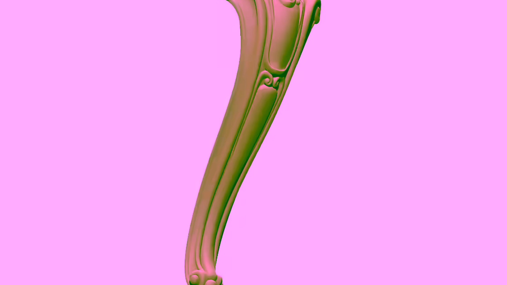 Curved Table Leg Design Stl File Free Download A000376