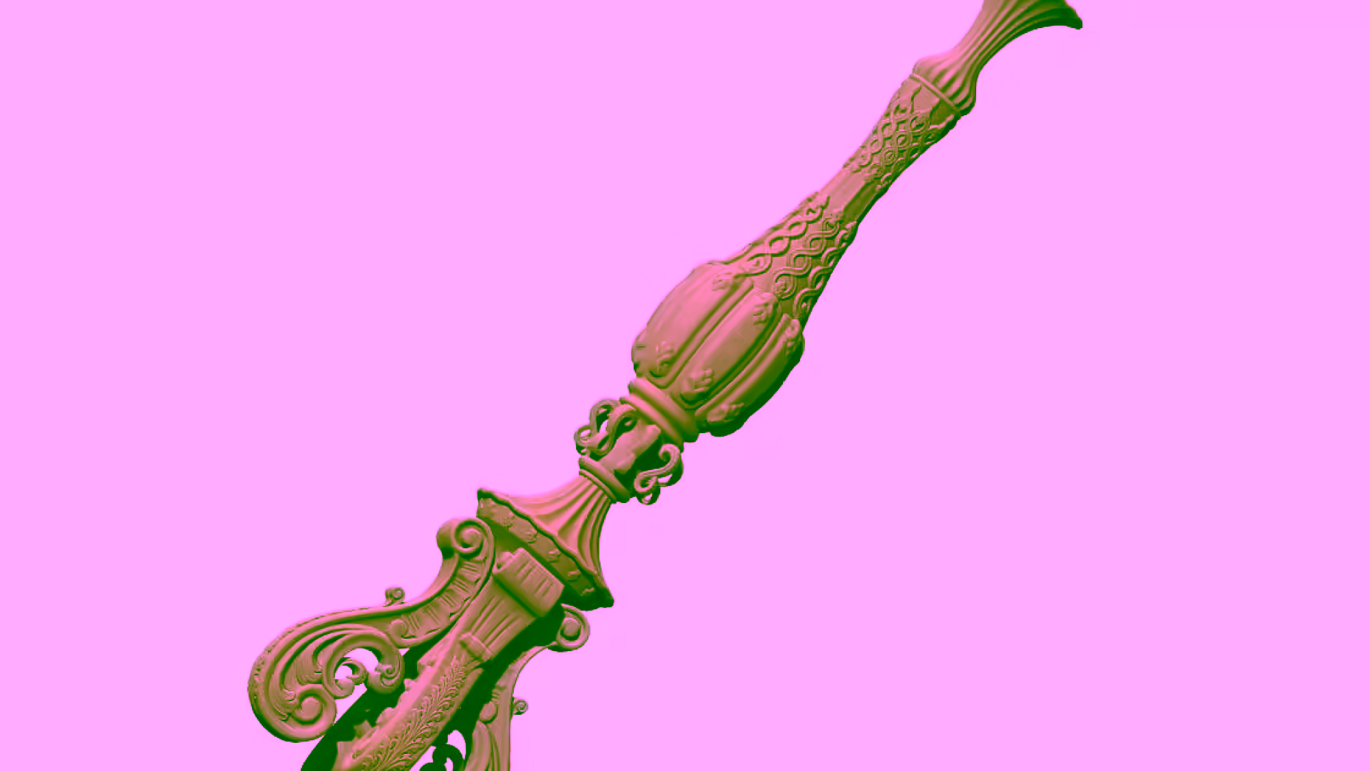 Decorative Stair Newel stl File Free Download A000366