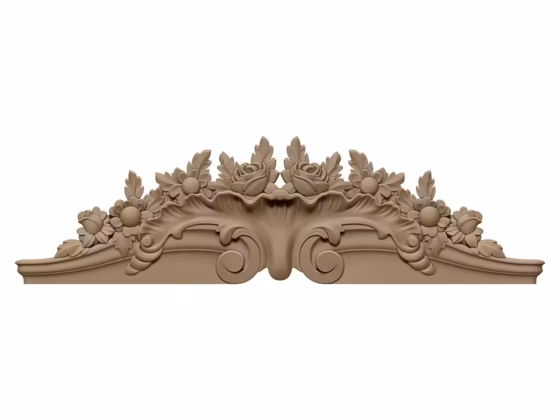 Flower Decorative Design Stl File Free Download A000357