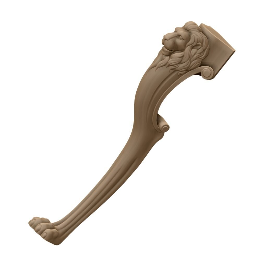 Lion Table Leg Design Stl File Free A000374