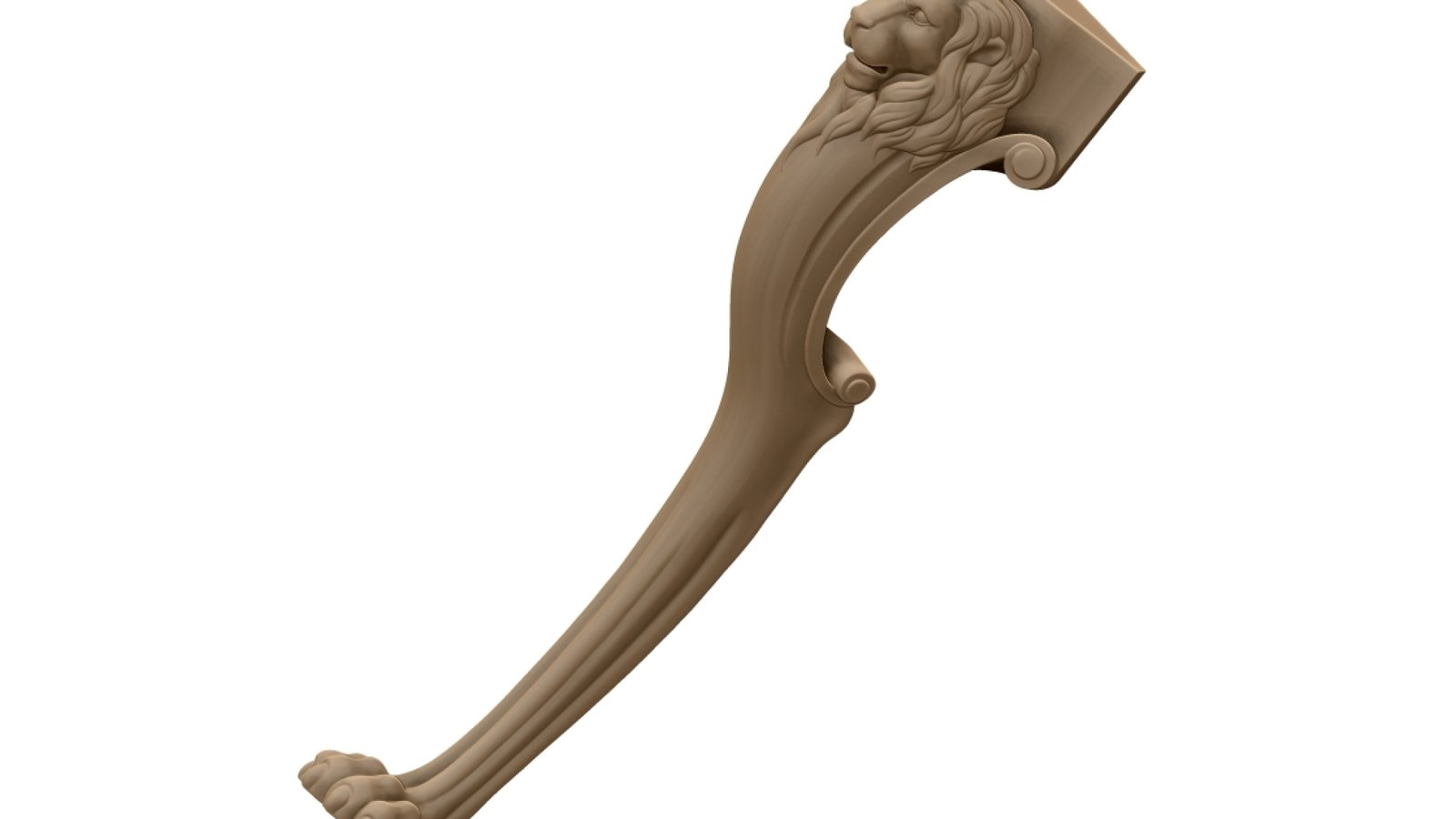 Lion Table Leg Design Stl File Free A000374