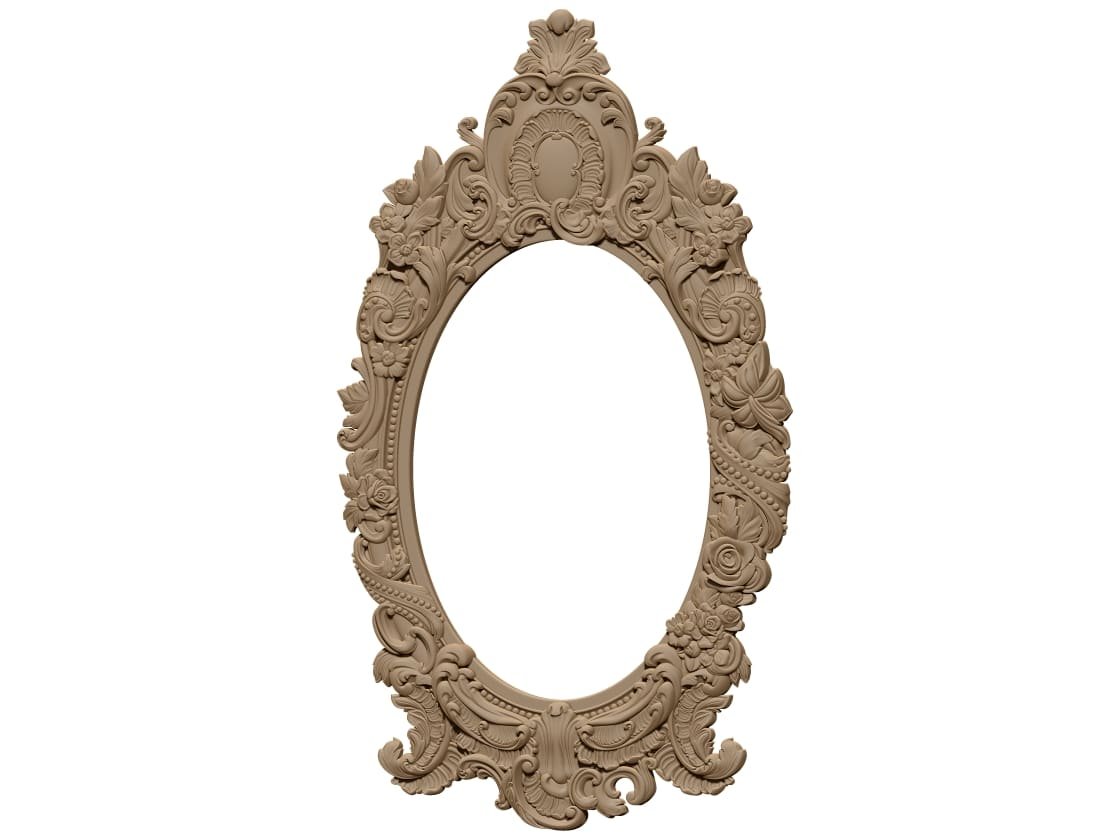 Mirror Frame Decorative Design Stl 3d Model Free Download A000401