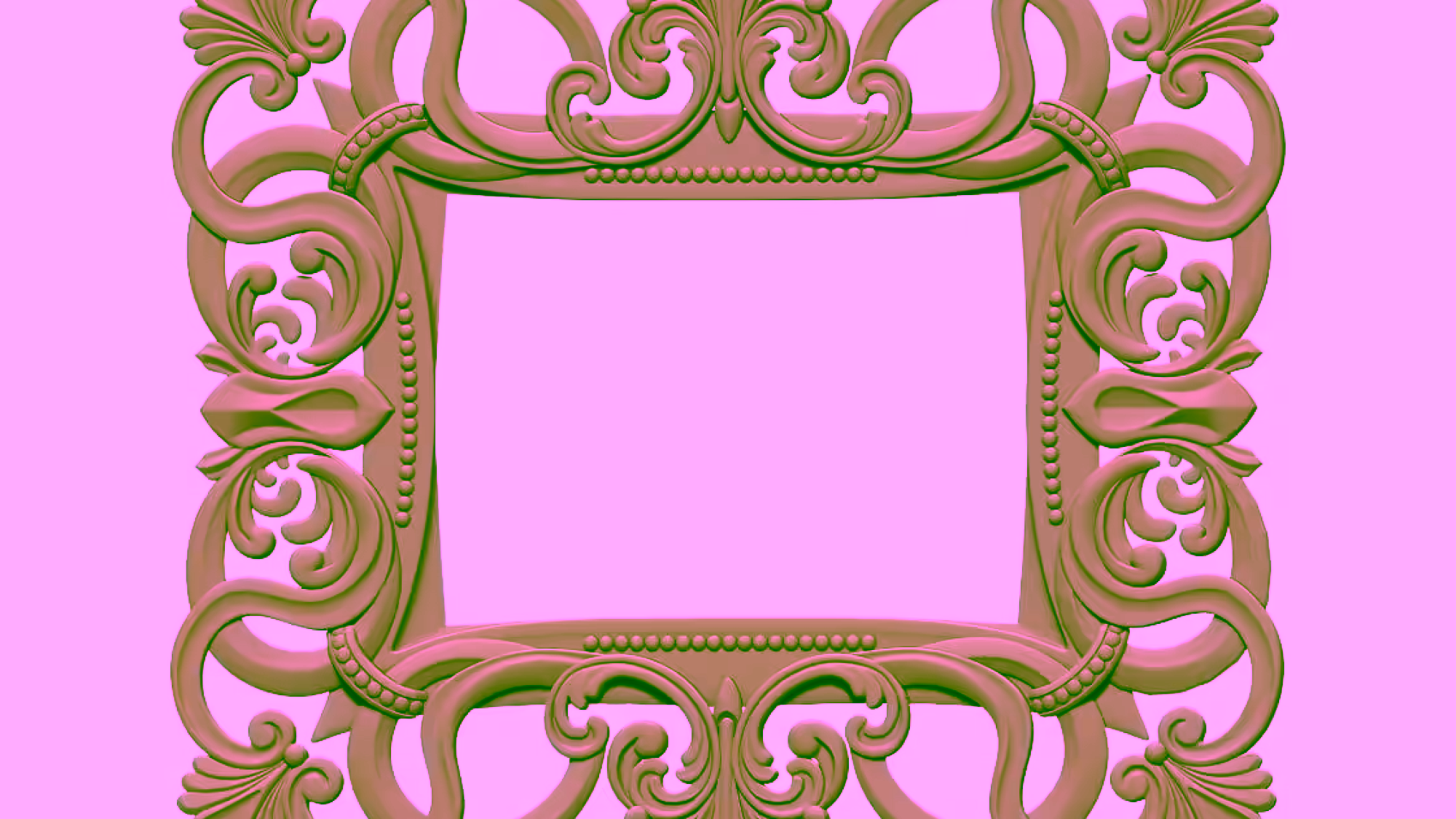 Mirror Frame Design Stl File For Cnc Carving A000415