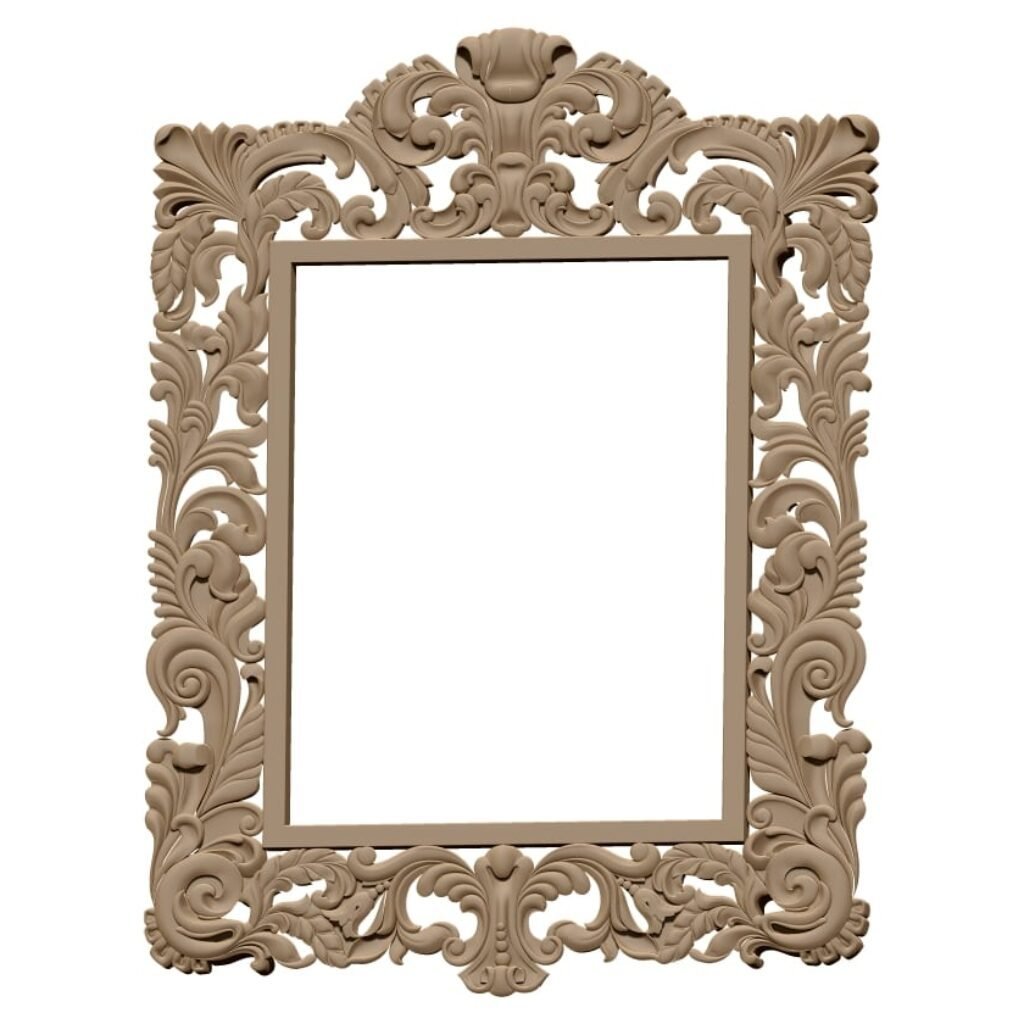 Mirror Frame Design Stl File For Cnc Carving Free Download A000418