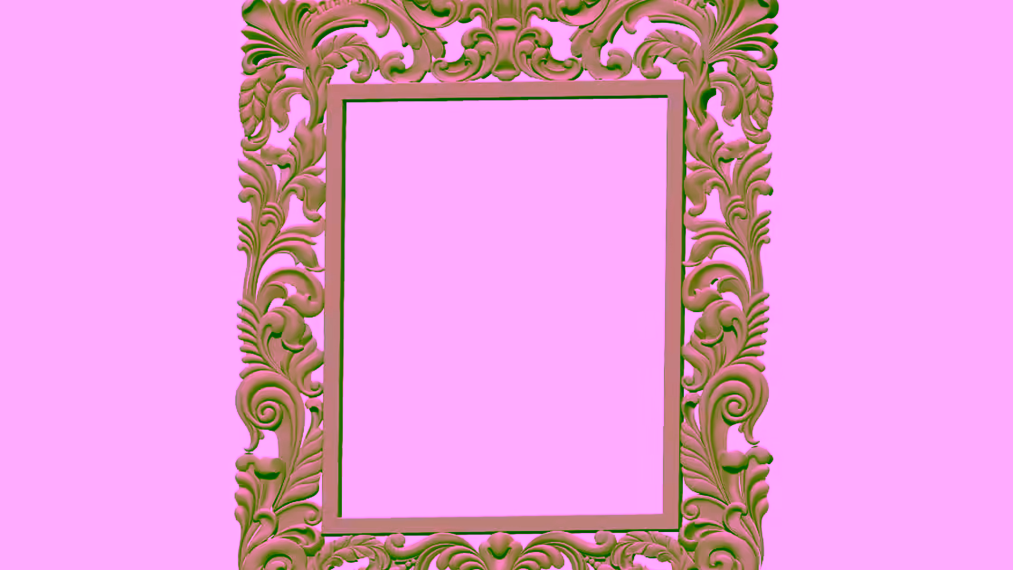 Mirror Frame Design Stl File For Cnc Carving Free Download A000418