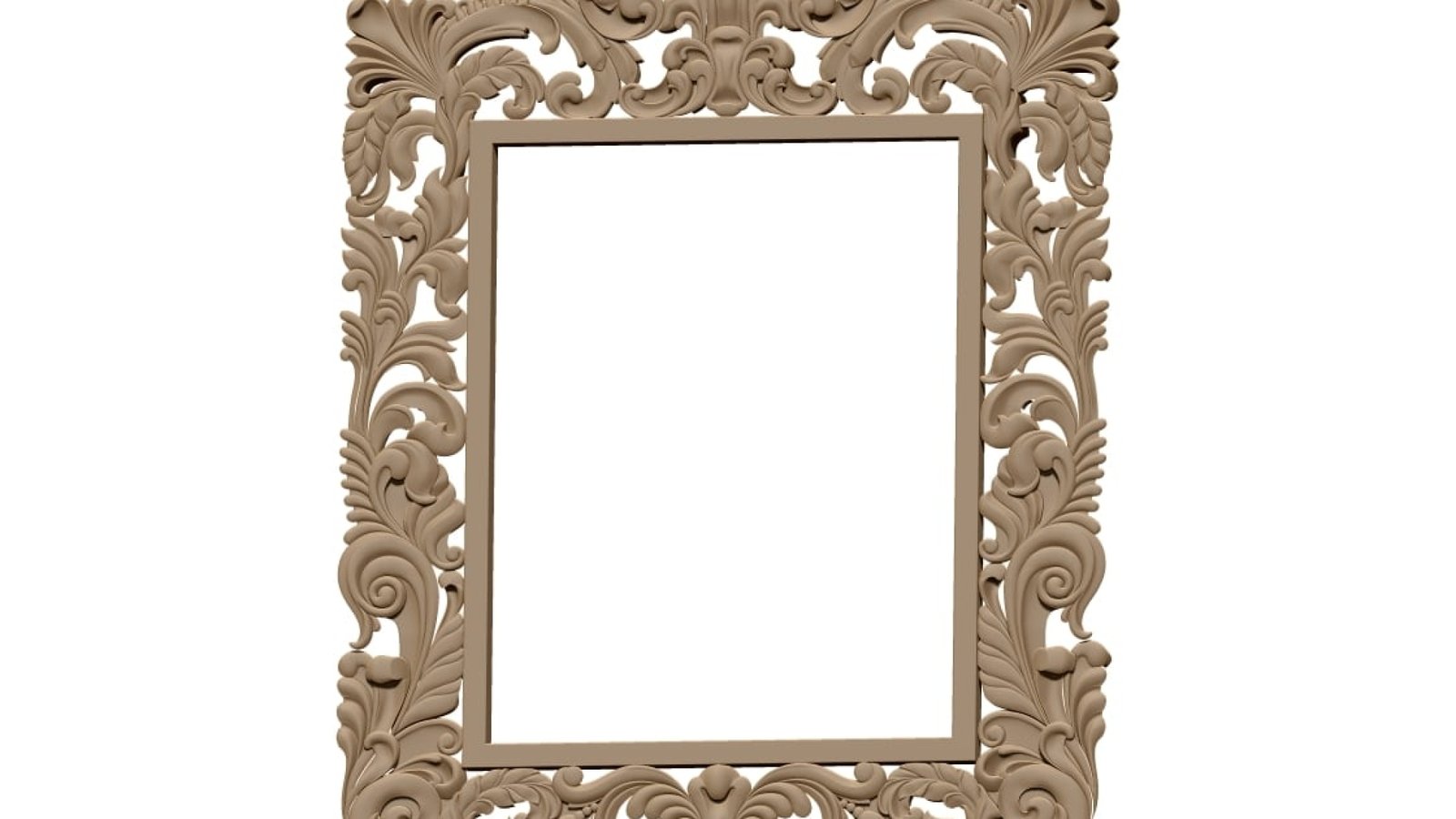 Mirror Frame Design Stl File For Cnc Carving Free Download A000418