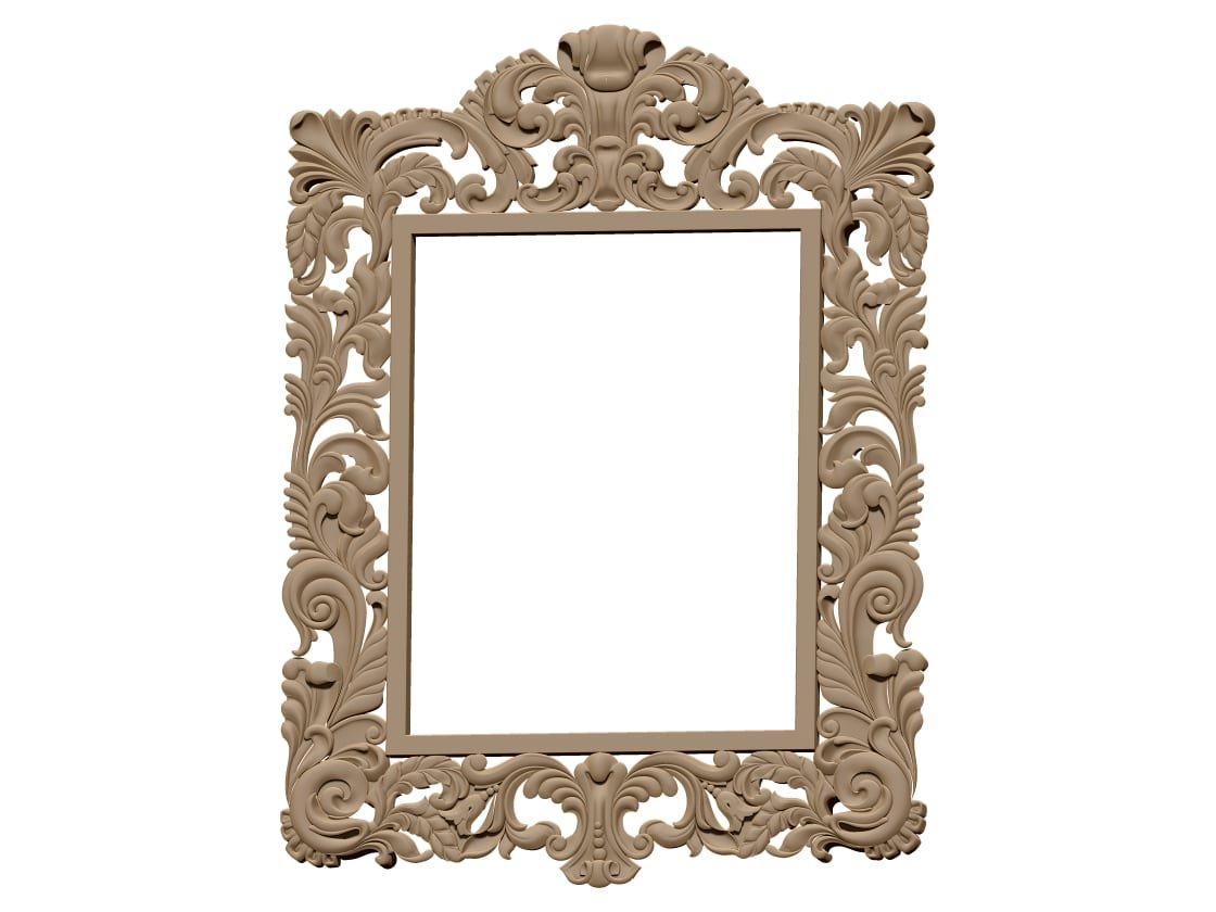 Mirror Frame Design Stl File For Cnc Carving Free Download A000418