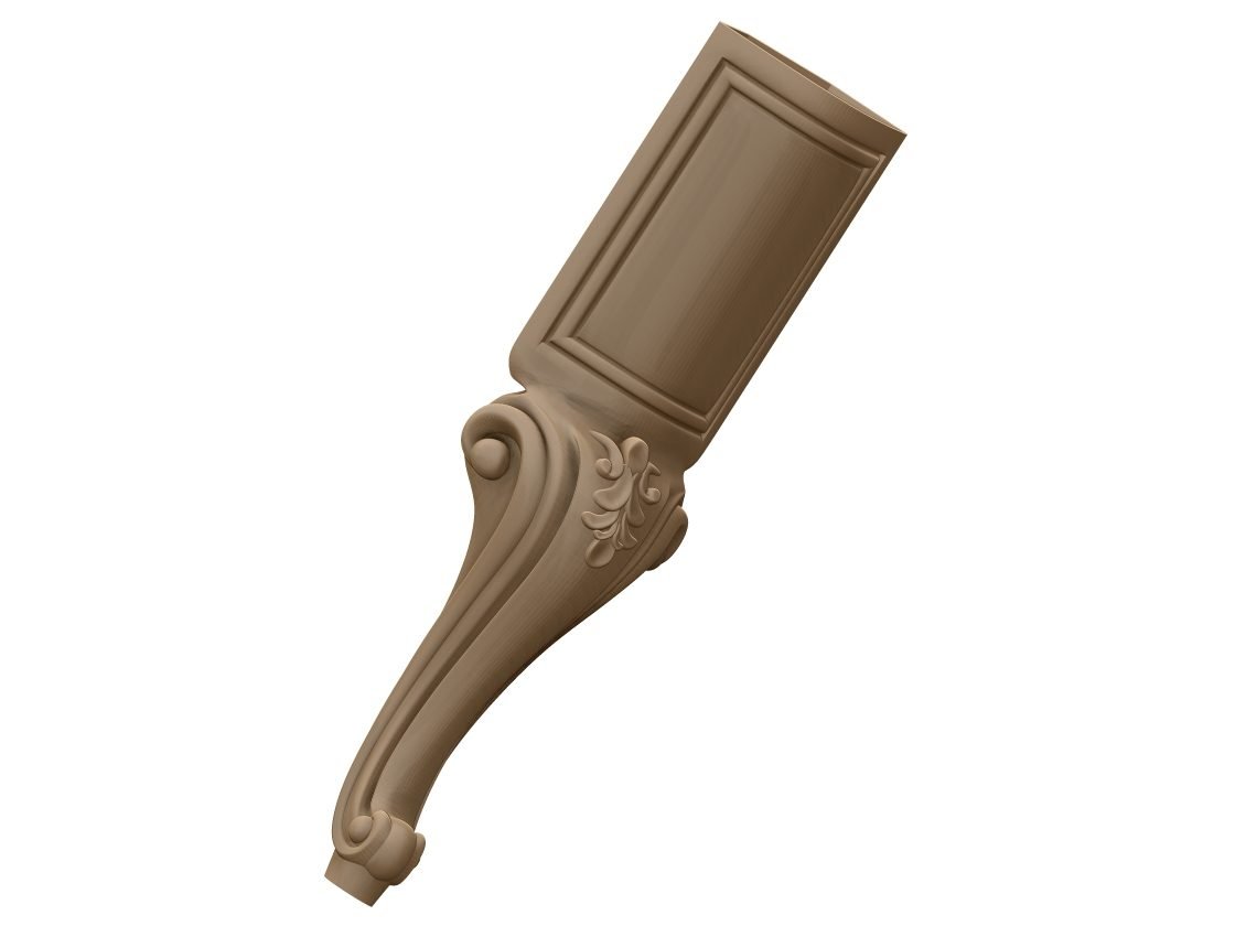 Table Leg Design For Woodcarving Stl File Free Download A000367