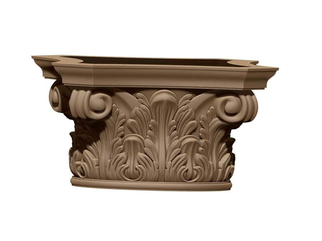 Top Of Column Design 3d Stl File Free Download A000363