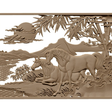 2 Horses 3d Model Stl File Free Download A000449
