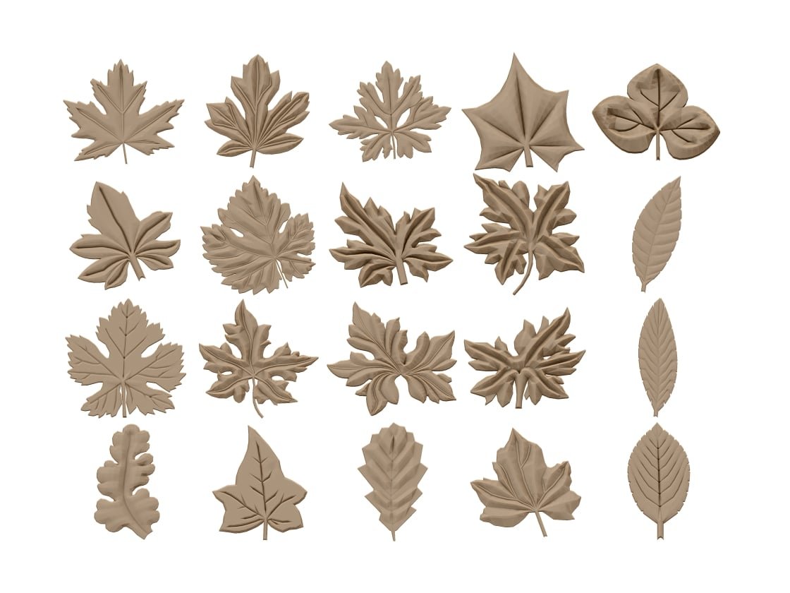 20 Leaf Design package 3D Model STL file Free Download A000504