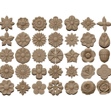 35 Flowers Pack 3d Model Stl File Free Download A000502