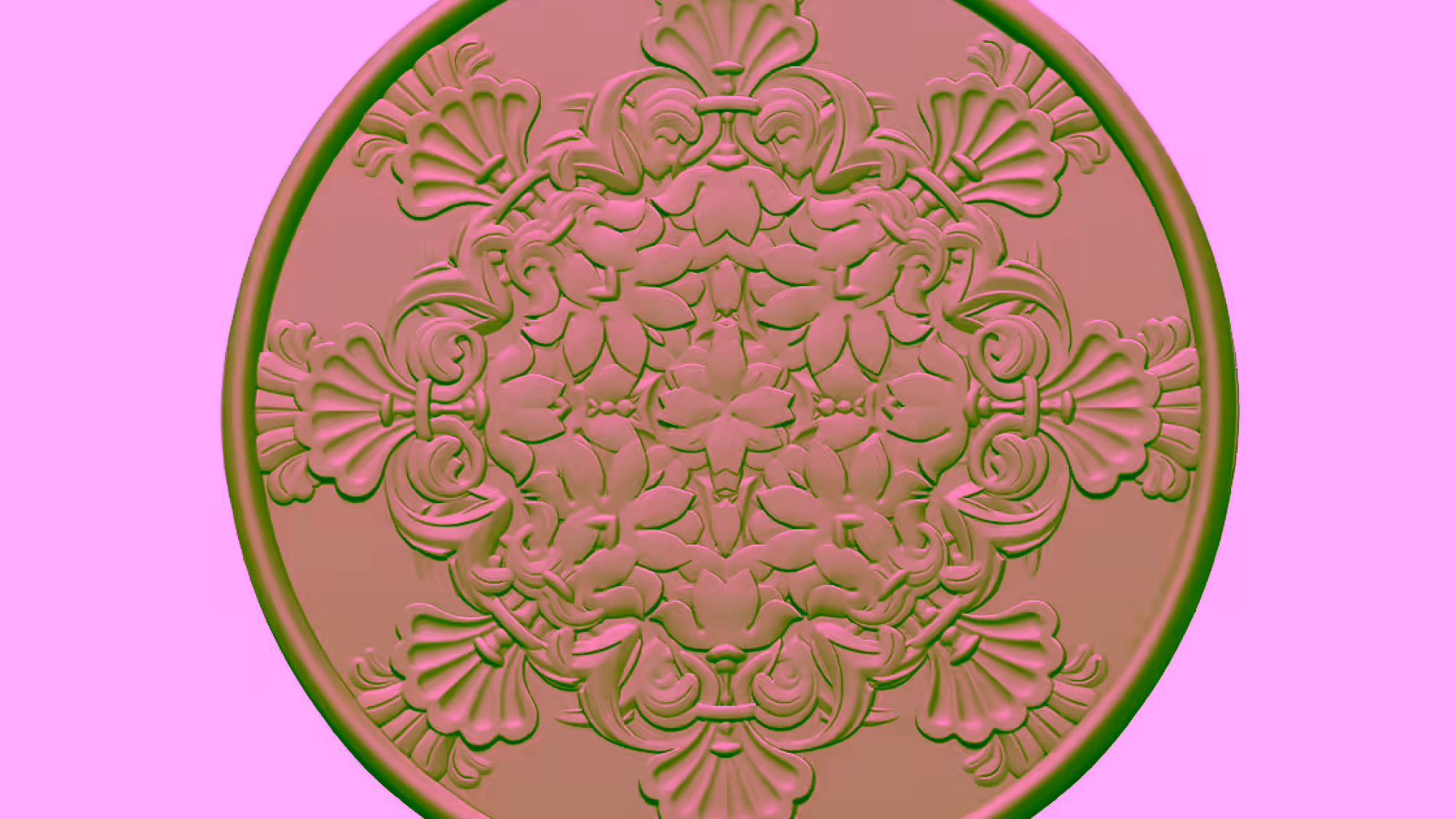 3d Mandala Pattern Stl File Free Download A000492