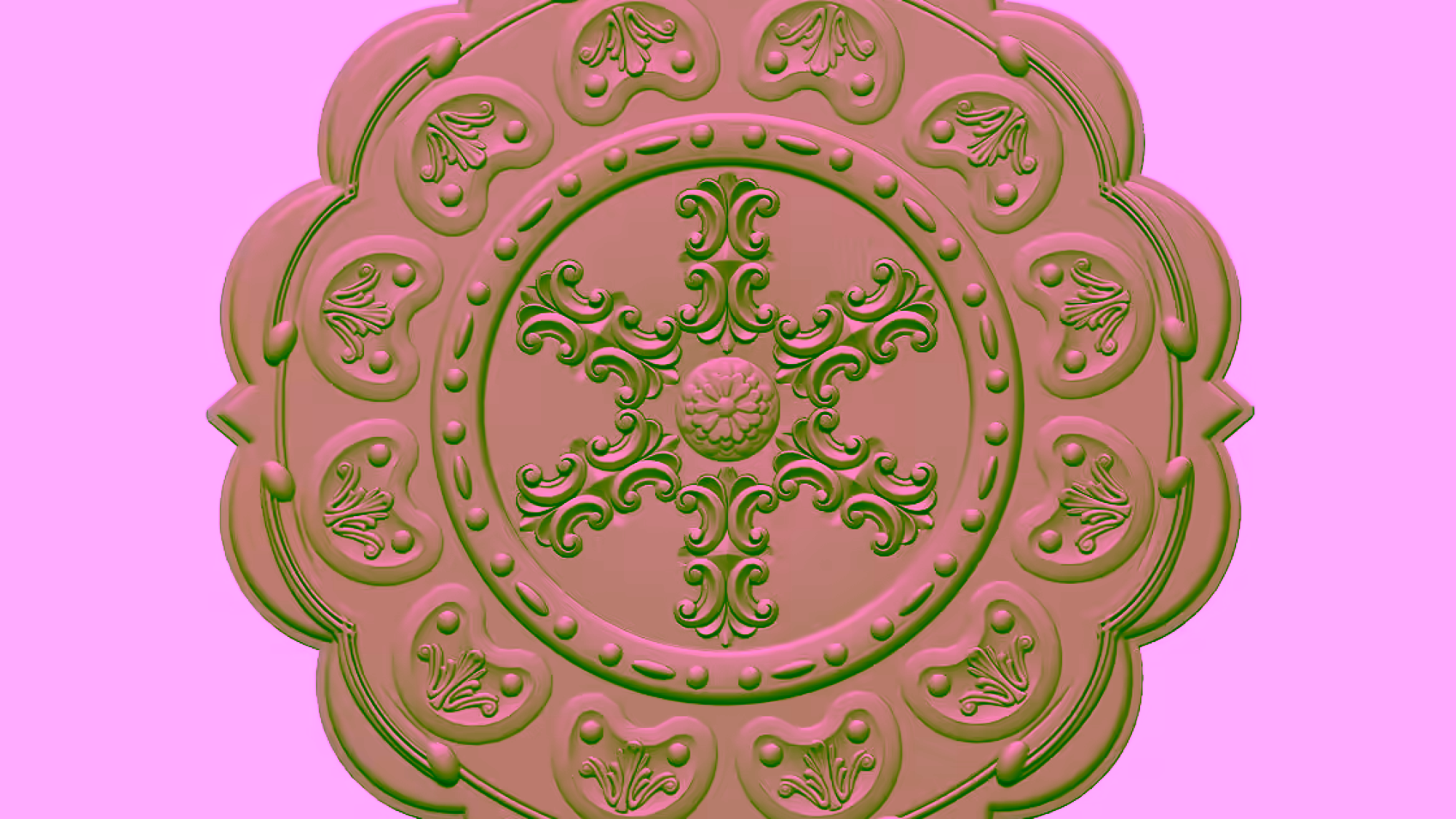 3d Mandala Pattern Stl File Free Download A000494