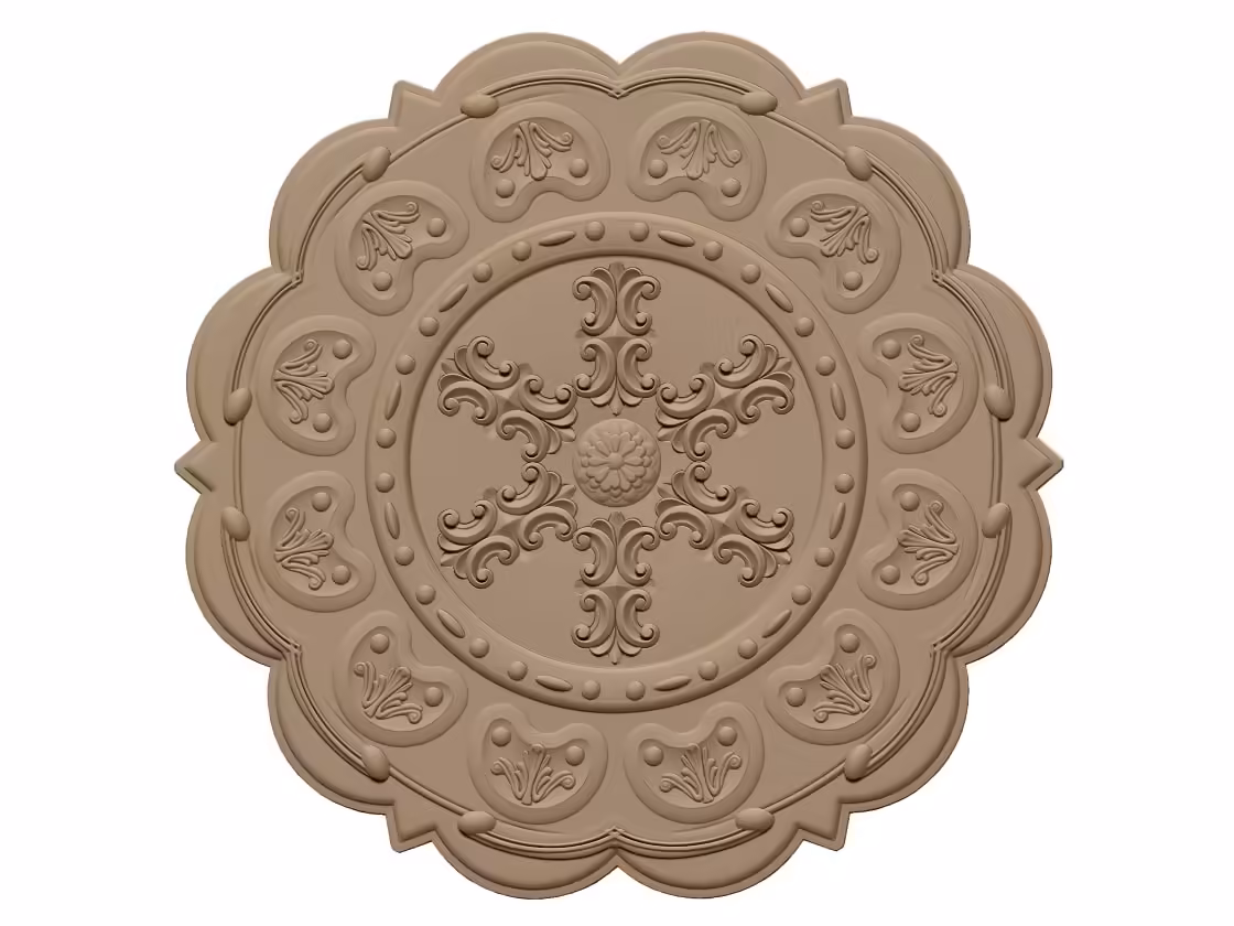 3d Mandala Pattern Stl File Free Download A000494