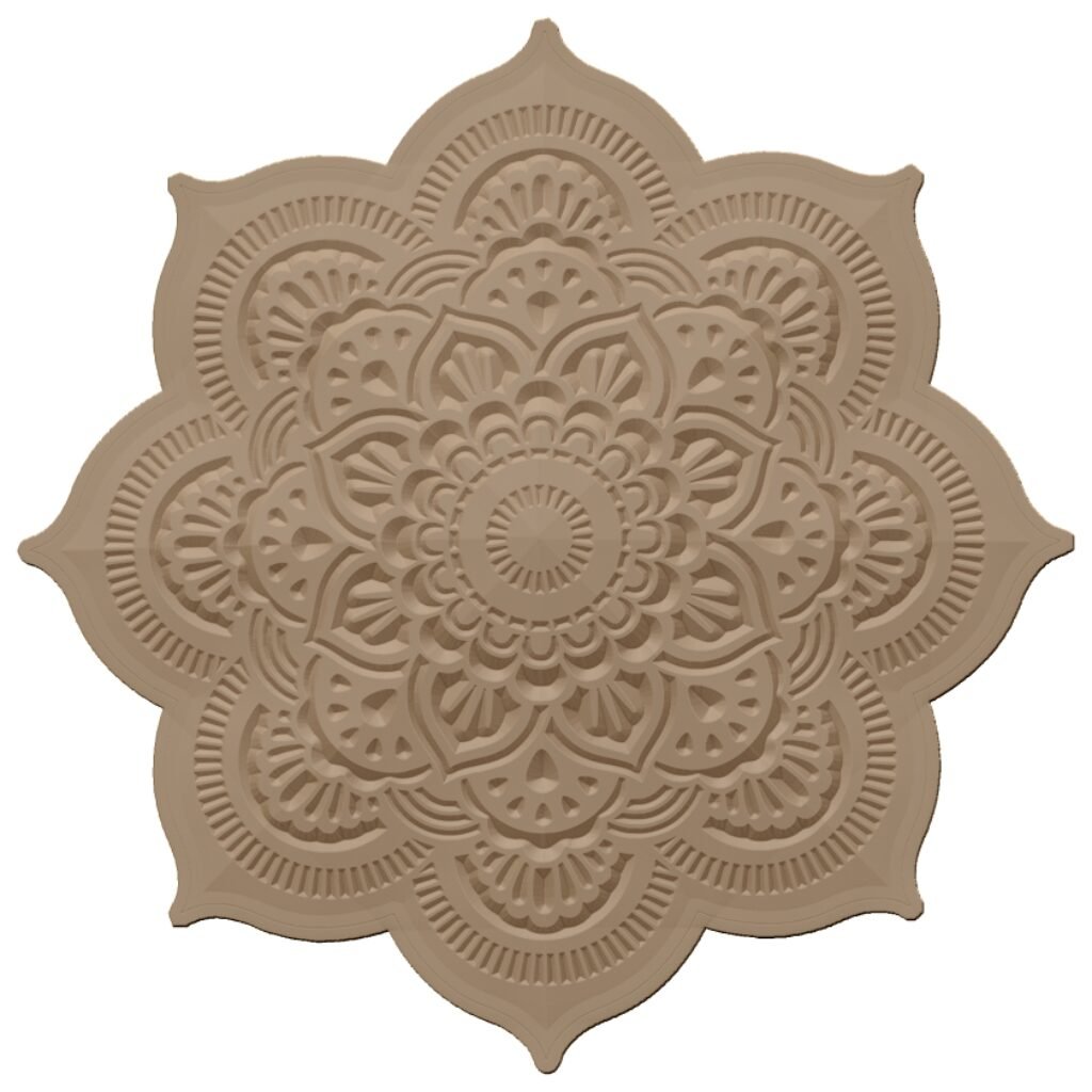 3d Mandala Pattern Stl File Free Download A000495