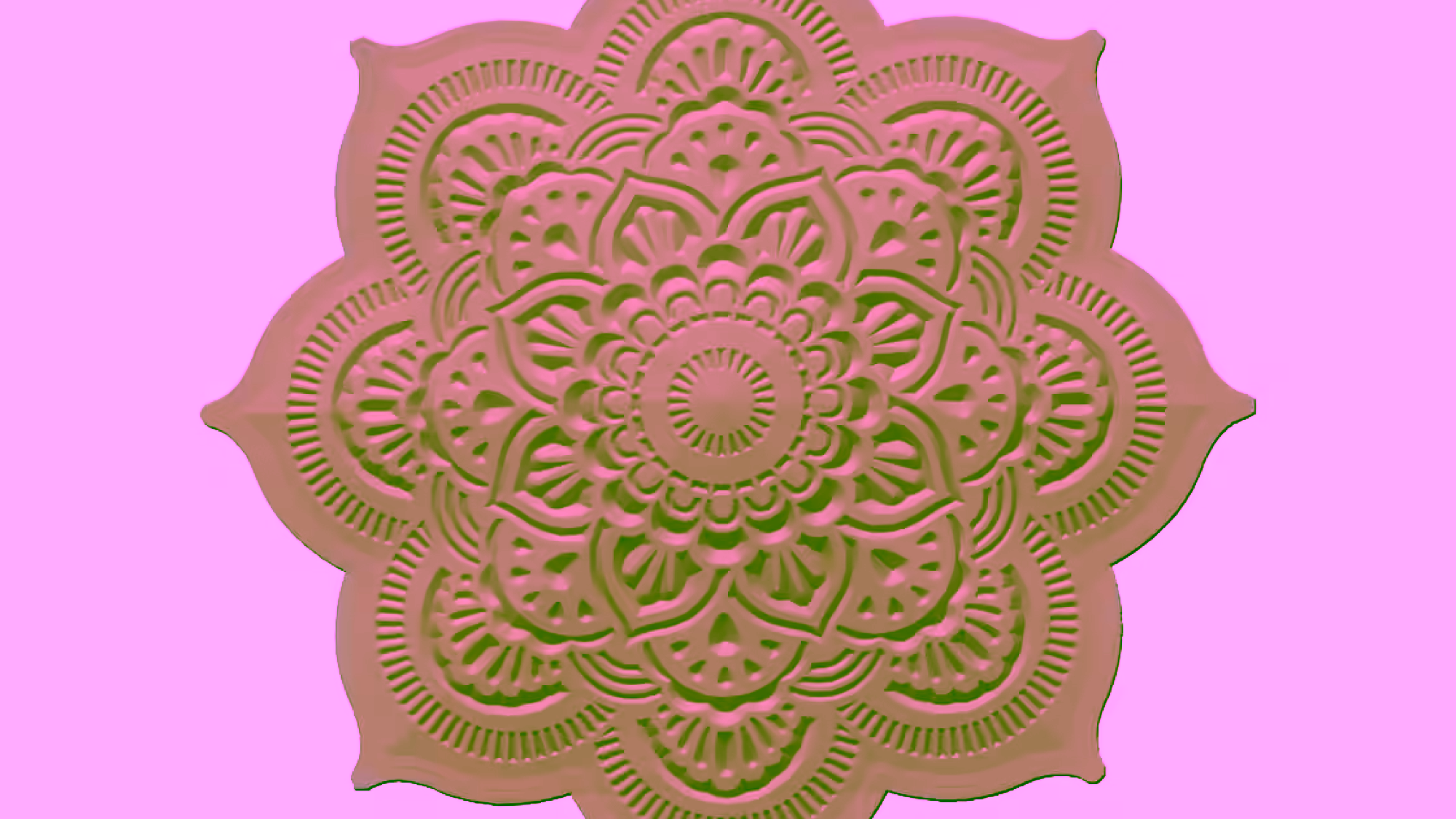 3d Mandala Pattern Stl File Free Download A000495