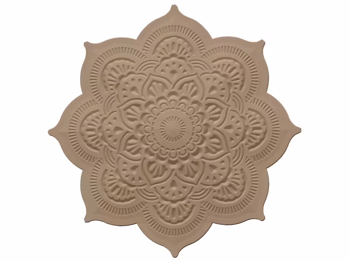 3d Mandala Pattern Stl File Free Download A000495
