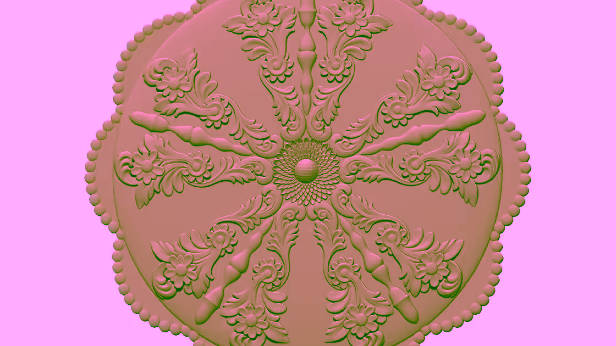 3d Mandala Pattern Stl File Free Download A000496