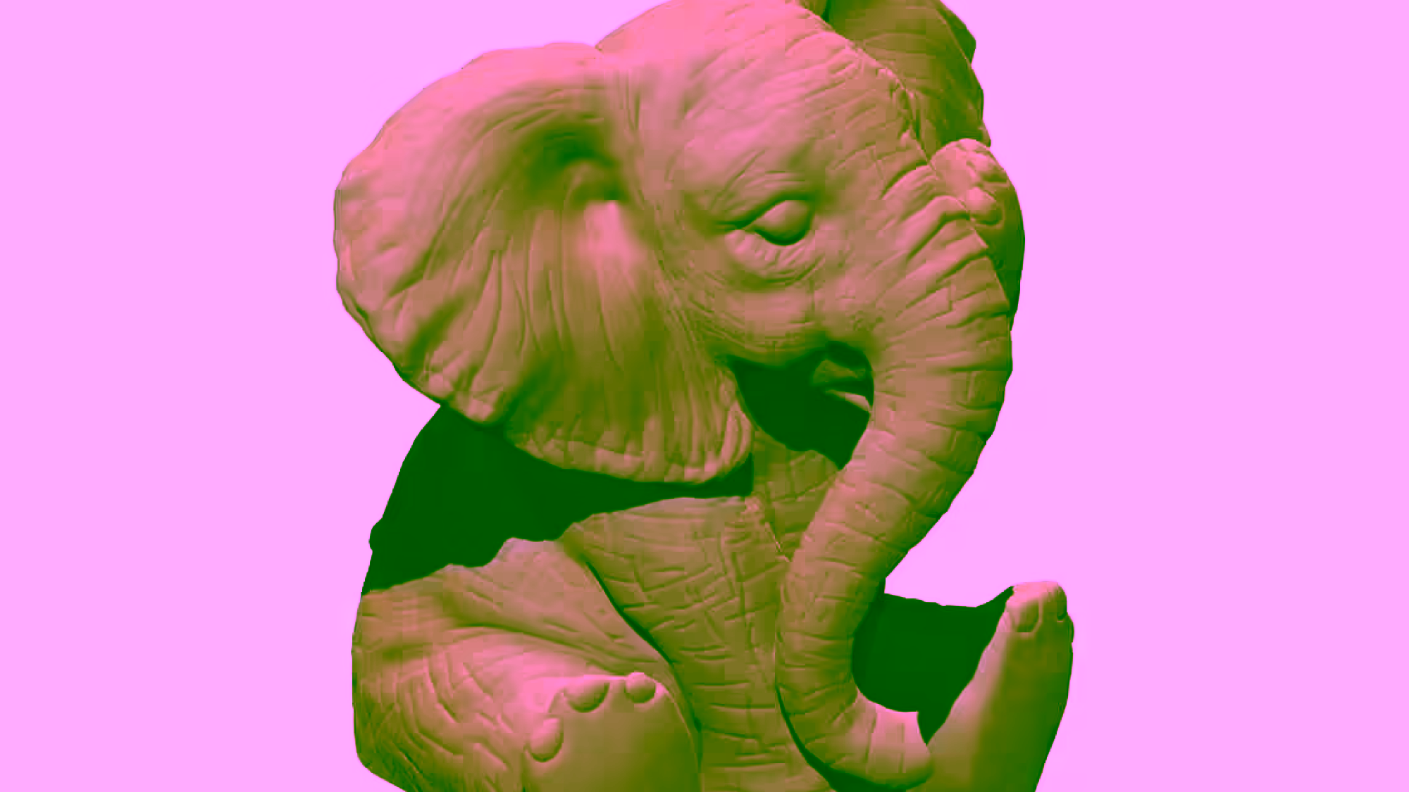 Baby Elephants 3d Model Obj File A000466