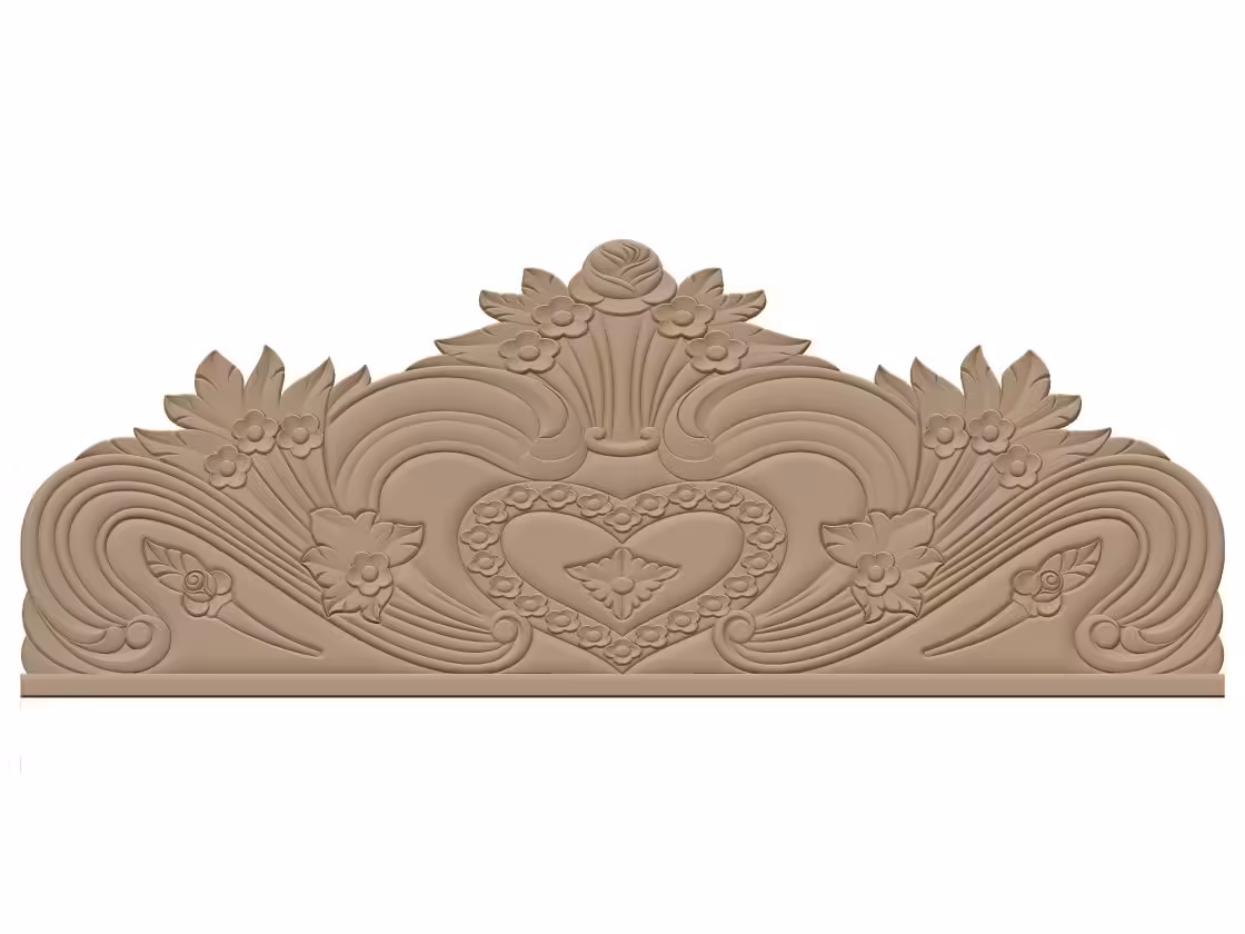 Bed Design 3d Model For Wood Carving Stl File Free Download A000430