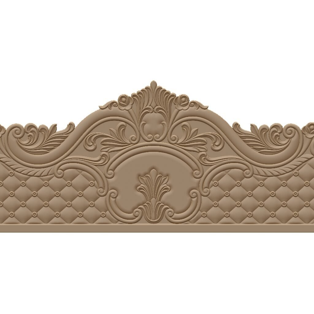 Bed Design 3d Model For Wood Carving Stl File A000443