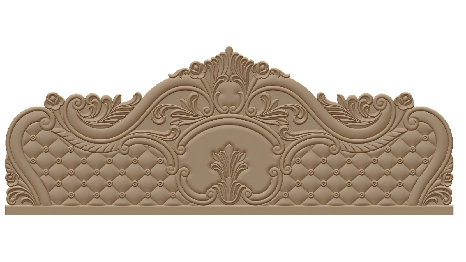 Bed Design 3d Model For Wood Carving Stl File A000443