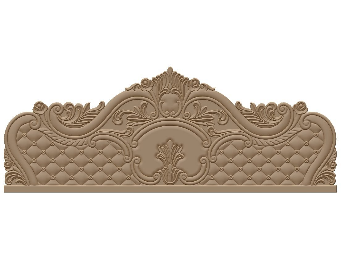 Bed Design 3d Model For Wood Carving Stl File A000443