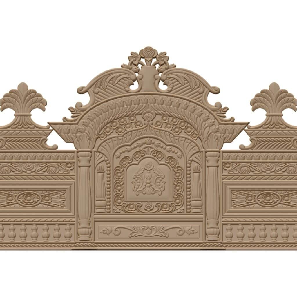 Bed Design Model For Wood Carving Stl File Download A000432