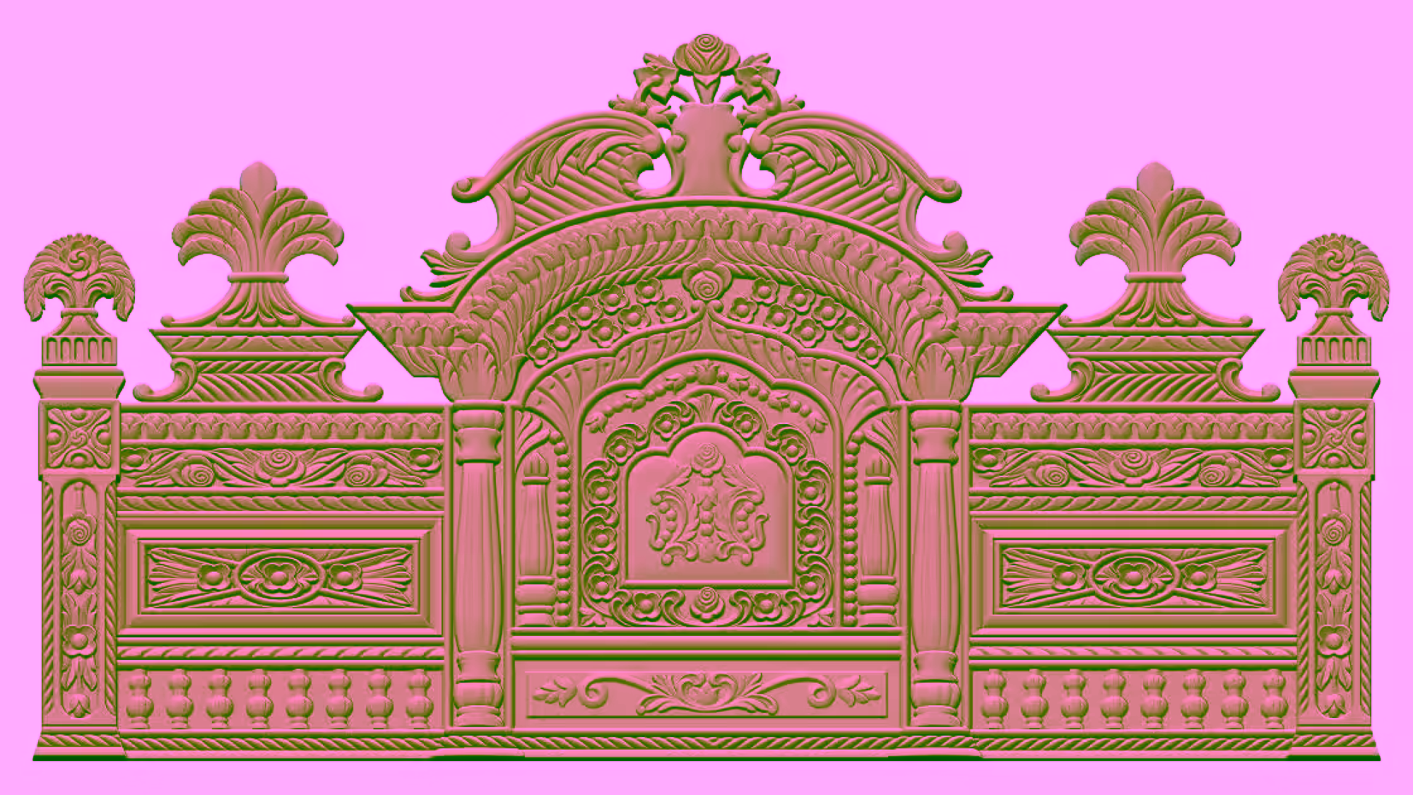 Bed Design Model For Wood Carving Stl File Download A000432