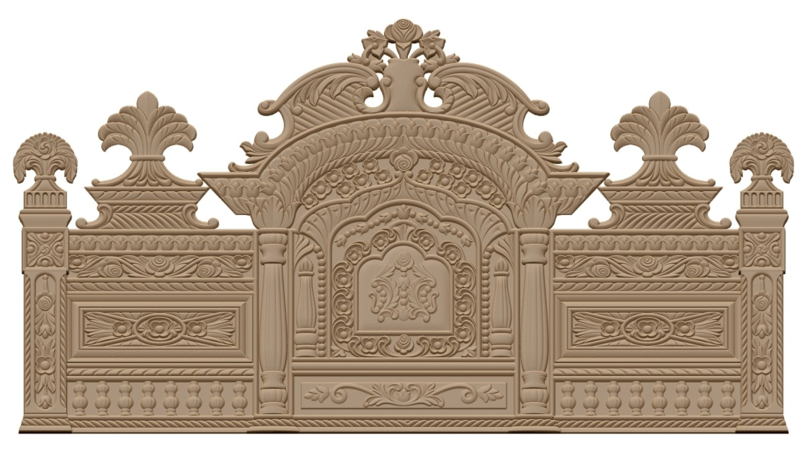 Bed Design Model For Wood Carving Stl File Download A000432