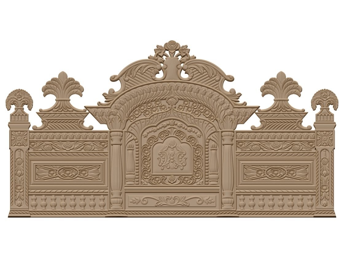 Bed Design Model For Wood Carving Stl File Download A000432