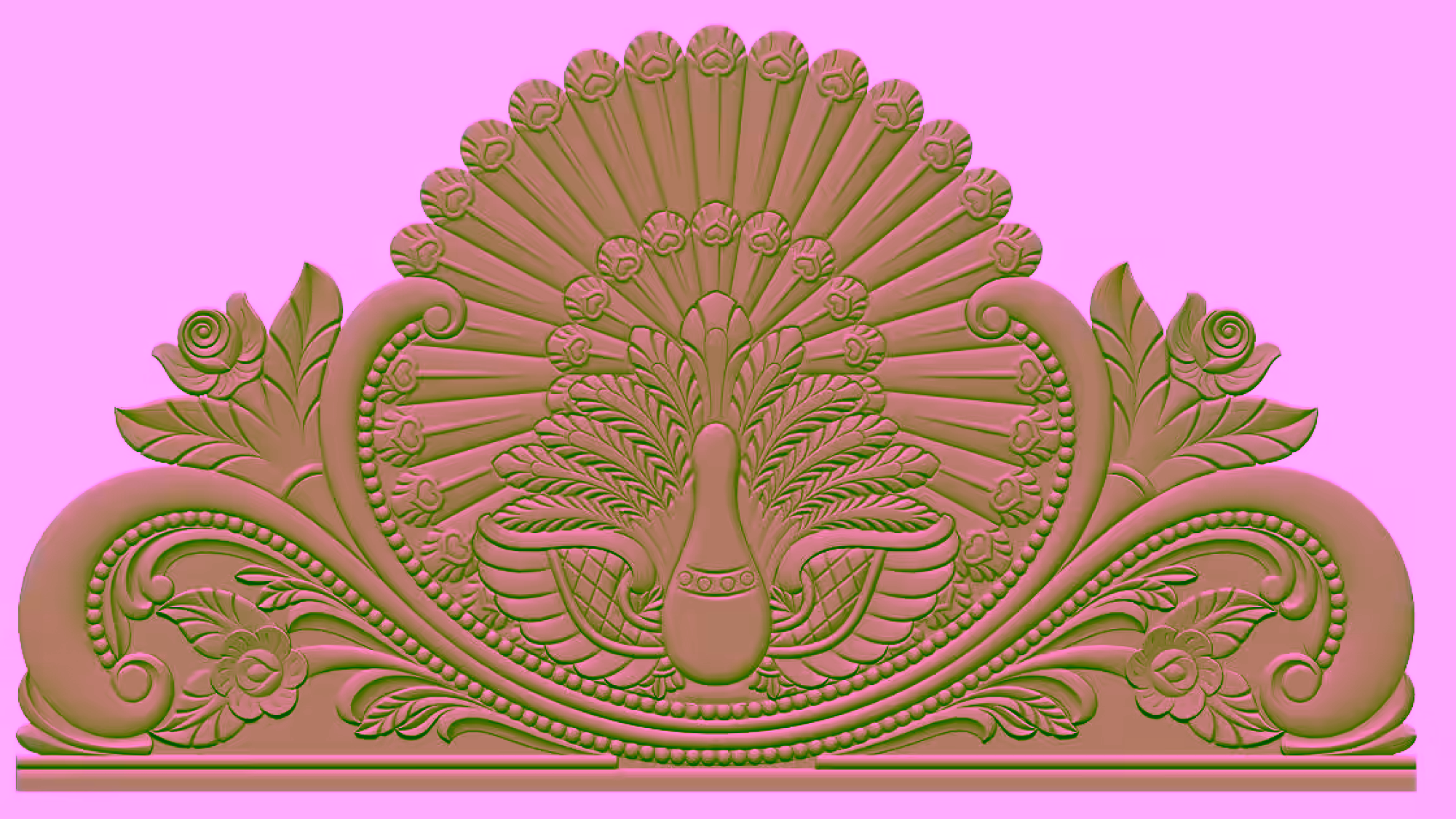 Bed Design For Wood Carving Stl File Free Download A000444