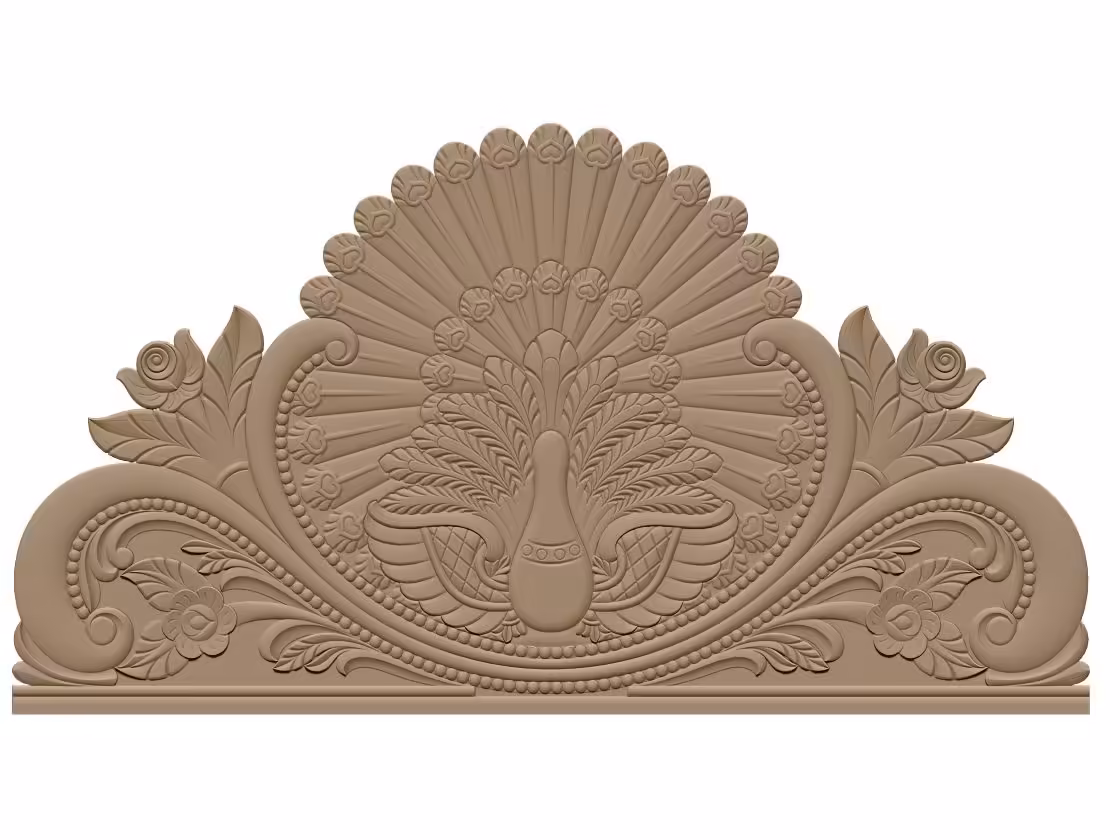 Bed Design For Wood Carving Stl File Free Download A000444