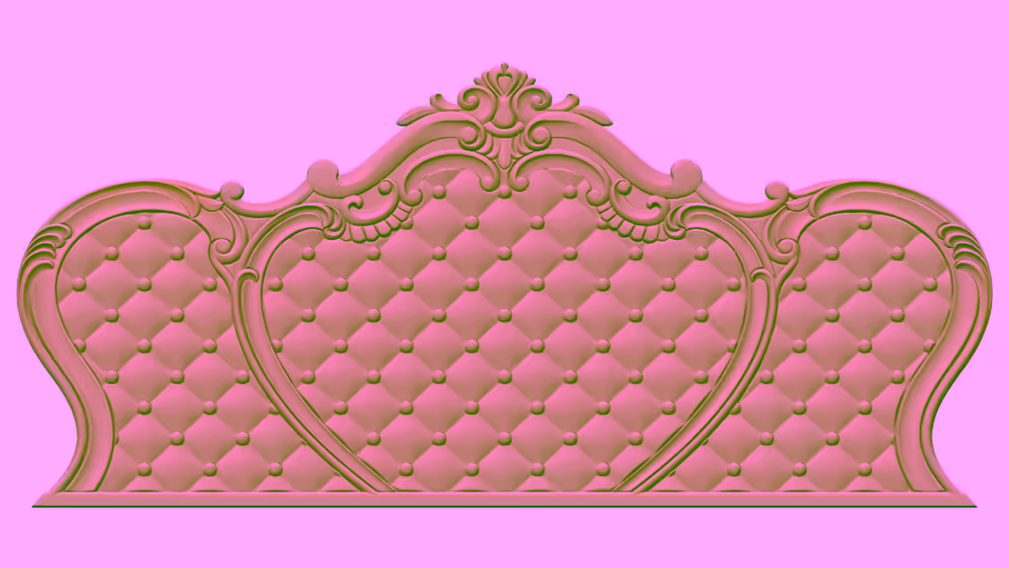Bed Frame 3d Model For Wood Carving Stl File A000431