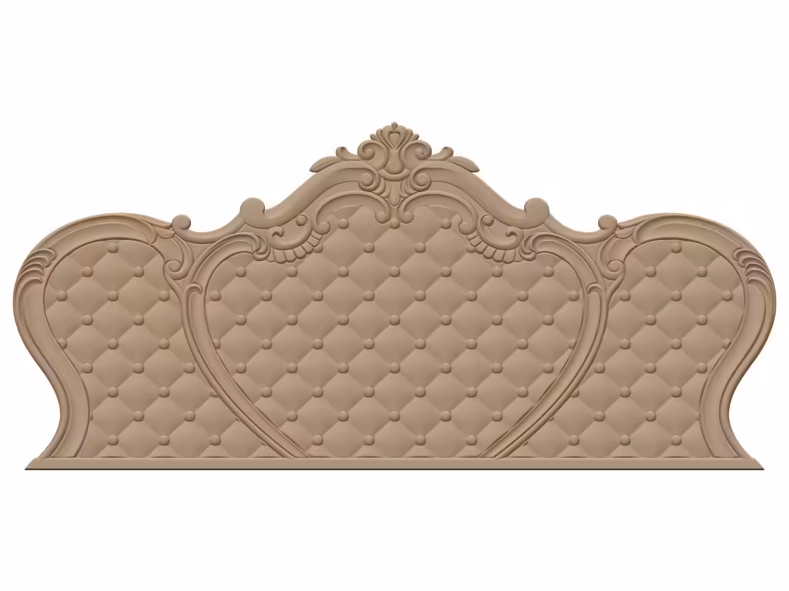 Bed Frame 3d Model For Wood Carving Stl File A000431