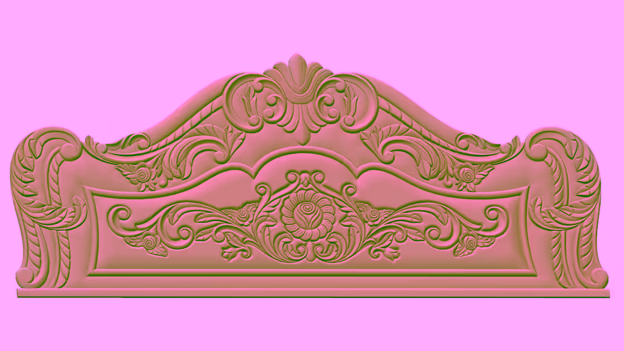 Bed Frame Design For Woodcarving Stl File Free Download A000438