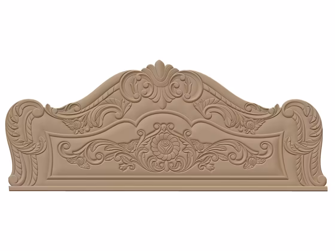 Bed Frame Design For Woodcarving Stl File Free Download A000438
