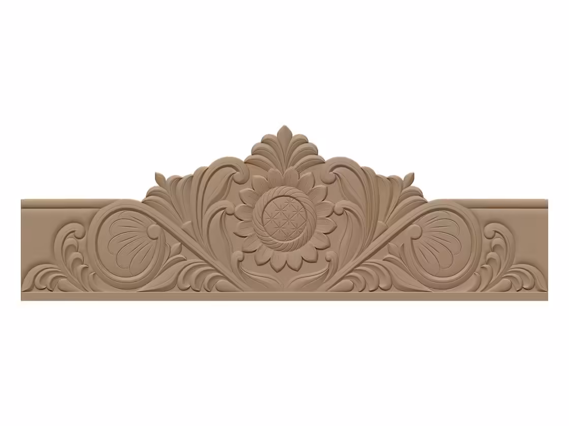 Bed Frame Design for wood carving stl file free download A000447